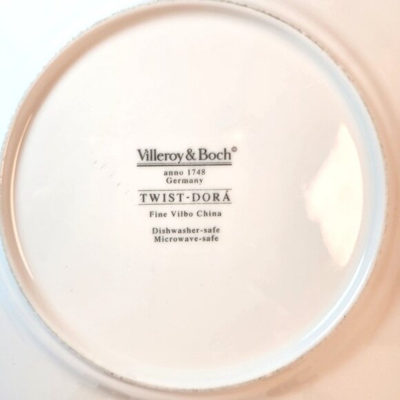 (4) Vintage Villeroy & Boch Twist-Dora Salad Plates Fine Vilbo China Germany - Picture 4 of 9